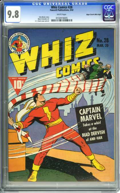 CGC Graded Comics - Whiz Comics #28 (CGC) - Captain Marvel - Mad Dervish - Ank-har - Villian - Cape