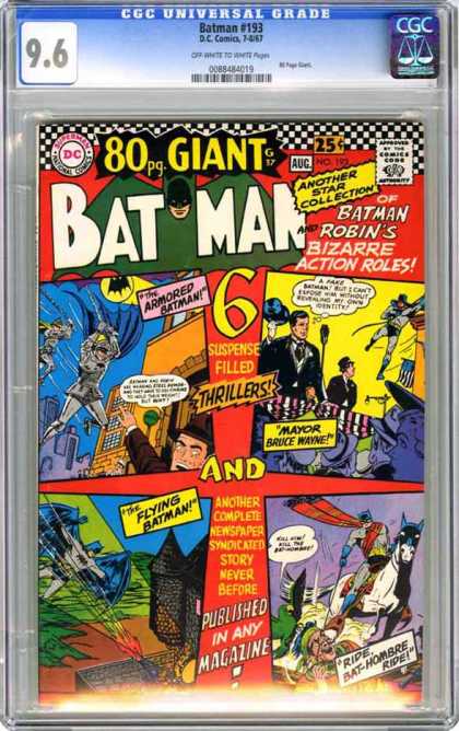 CGC Graded Comics - Batman #193 (CGC) - Batman - Bat Signal - Castle - Horse - Fire