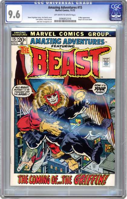 CGC Graded Comics - Amazing Adventures #15 (CGC) - Marvel Comics Group - Amazing Adventures - 15 Nov - The Beast - Approved By The Comics Code Authority
