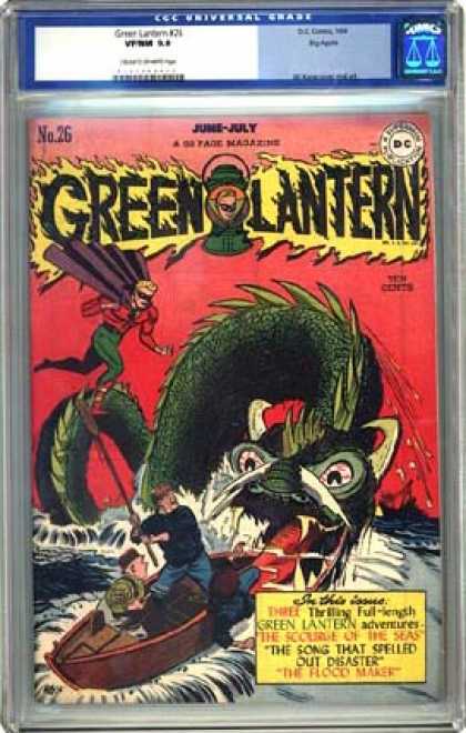 Water - Boat - Superman - Ship - Fighting CGC Graded Comics - Green Lantern #26 (CGC) - Water - Boat - Superman - Ship - Fighting