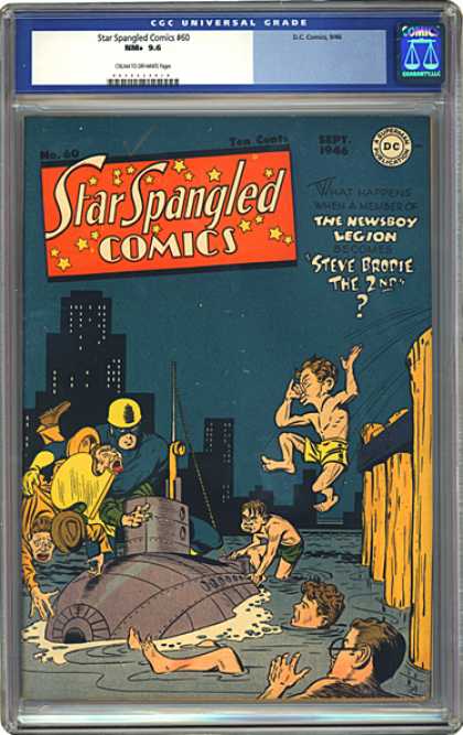 Newsboy Legion - Steve Brodie - Star Spangled Comics - Resue Submarine - Legion Membership CGC Graded Comics - Star Spangled Comics #60 (CGC) - Newsboy Legion - Steve Brodie - Star Spangled Comics - Resue Submarine - Legion Membership