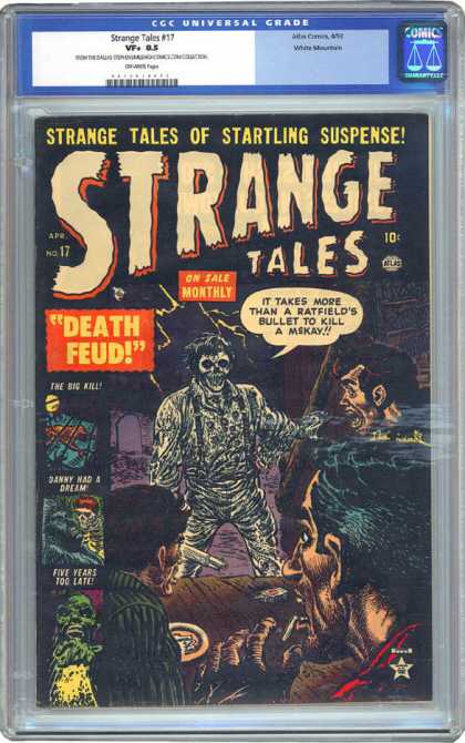 CGC Graded Comics - Strange Tales #17 (CGC) - Strange Takes - Horror - Death Feud - Startling Suspens - Ratfield