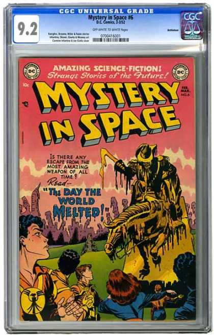 Mystery In Space - The Day The World Melted - Grim Reaper - Science Fiction - City CGC Graded Comics - Mystery in Space #6 (CGC) - Mystery In Space - The Day The World Melted - Grim Reaper - Science Fiction - City