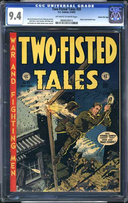 CGC Graded Comics - Two-Fisted Tales #33 (CGC) - War - Men - Fighting - Explosion - Grenade