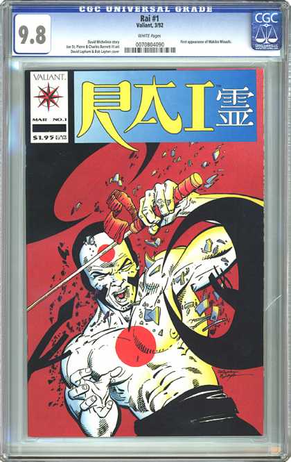 Sword - Japan - Muscle - Fighter - Claws CGC Graded Comics - Rai #1 (CGC) - Sword - Japan - Muscle - Fighter - Claws