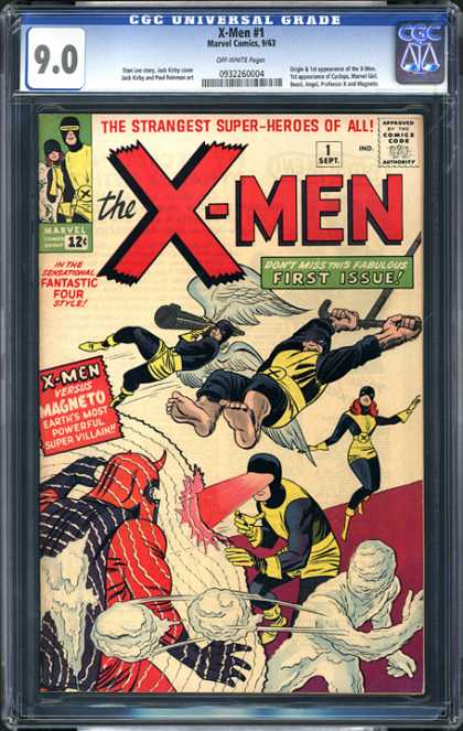 First Issue - Magneto - Cyclops - Iceman - Battle CGC Graded Comics - X-Men #1 (CGC) - First Issue - Magneto - Cyclops - Iceman - Battle
