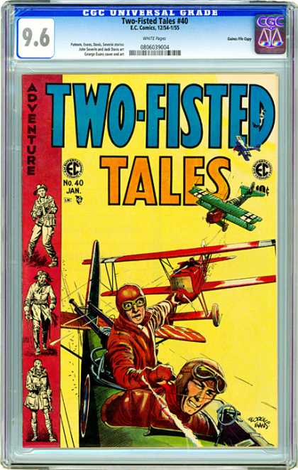 CGC Graded Comics - Two-Fisted Tales #40 (CGC) - Plane - Fly - Wing - Man - Helmet