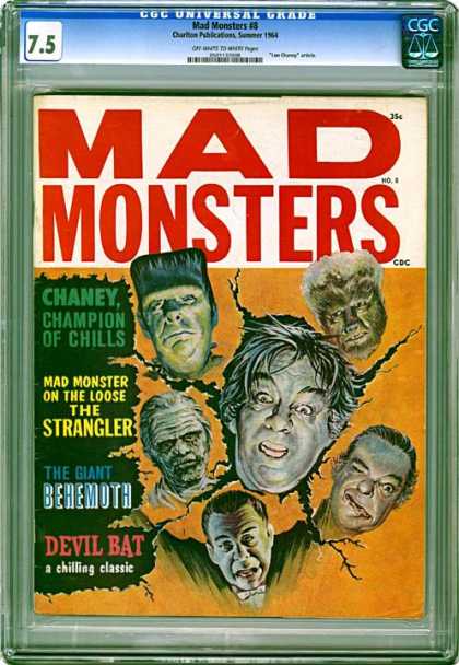 CGC Graded Comics - Mad Monsters #8 (CGC) - Mad Monsters - Chaney - Strangler - The Giant Behemoth - Devil Bat