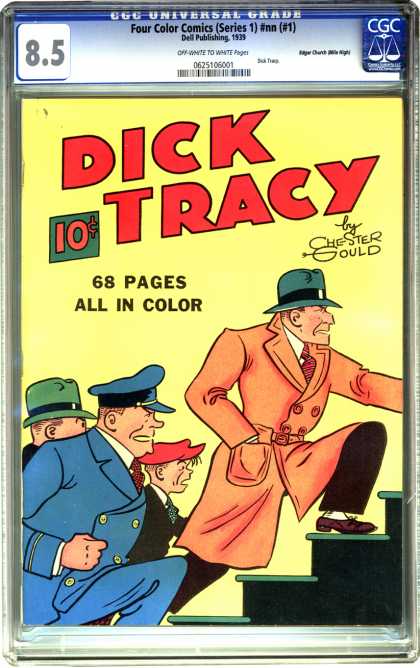 CGC Graded Comics - Four Color Comics (Series 1) #nn (#1) (CGC) - Dick Tracy - Chester Could - 68 Pages - All In Color - Detective