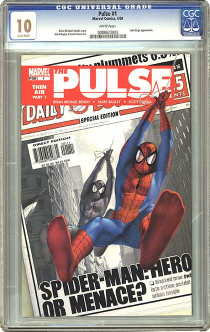 CGC Graded Comics - Pulse #1 (CGC) - The Pulse - Spider Man The Hero - The Pulse Special Edition - Thin Air Part 1 - Marvels The Pulse