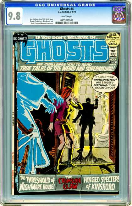 CGC Graded Comics - Ghosts #4 (CGC) - Ghost - Nothing To Be Frightened Of - The Threshold Of Nightmare House - Tales Of The Weird And Supernatural - The Crimson Claw
