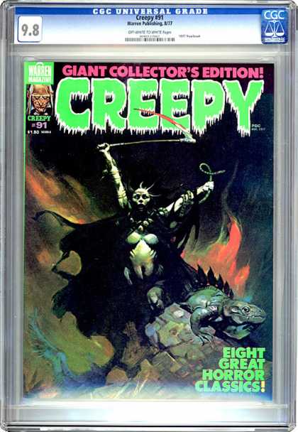 CGC Graded Comics - Creepy #91 (CGC) - Creepy - Iguana - Collectors Edition - Horror Classics - Flame