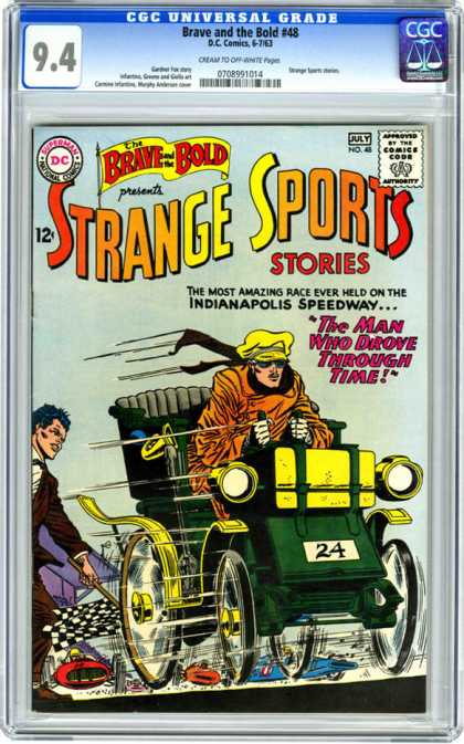 CGC Graded Comics - Brave and the Bold #48 (CGC) - Sports - Indianapolis Speedway - Racing - Automobile - The Man Who Drove Through Time