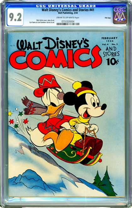 CGC Graded Comics - Walt Disney's Comics and Stories #41 (CGC) - Walt Disneys - February - Mickey Mouse - Donald - And Stories