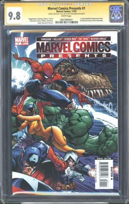 CGC Graded Comics - Marvel Comics Presents #1 (CGC) - Spider Man - Captain America - Hulk - Godzilla - Marvel Heroes
