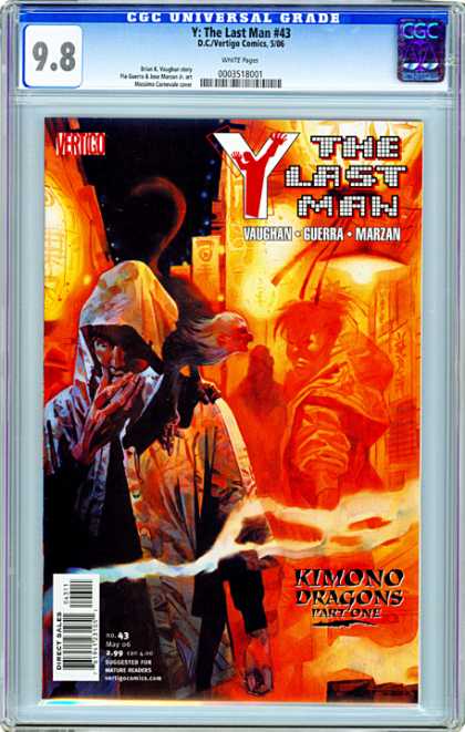CGC Graded Comics - Y: The Last Man #43 (CGC) - Vertigo - Vertigo Comics - Y The Last Man - Y - Kimono Dragons