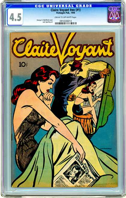 CGC Graded Comics - Claire Voyant #nn (#1) (CGC) - Man - Woman - Red - Cap - Mirror
