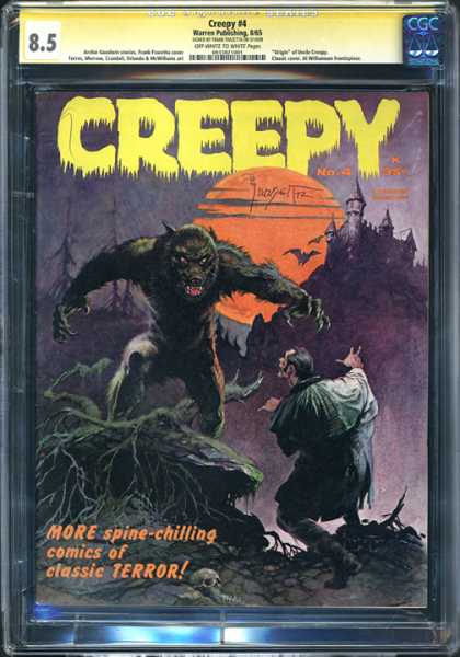 CGC Graded Comics - Creepy #4 (CGC) - Moon - Werewolf - Bats - Castle - Tree
