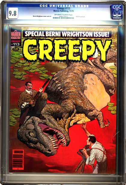CGC Graded Comics - Creepy #113 (CGC) - Creepy - Dinosaur - Rifle - Hunter - Camera