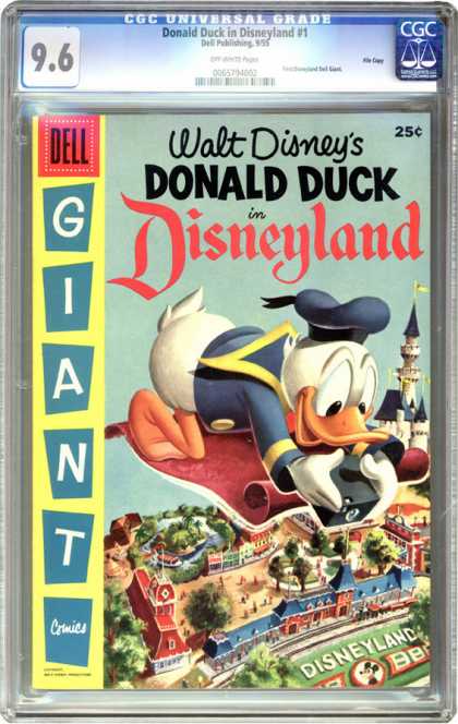 CGC Graded Comics - Donald Duck in Disneyland #1 (CGC) - Walt Disney - Dell - Donald Duck In Disneyland - Giant Comics - Building