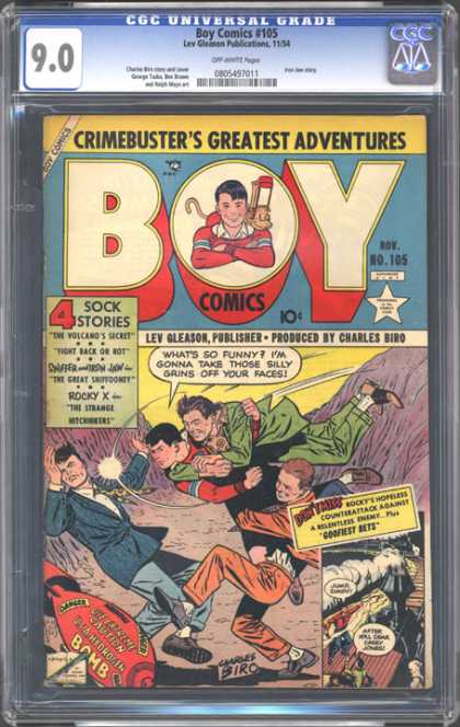 CGC Graded Comics - Boy Comics #105 (CGC) - Boy - Monkey - Crimebusters Greatest Adventures - Sock Stories - Fight