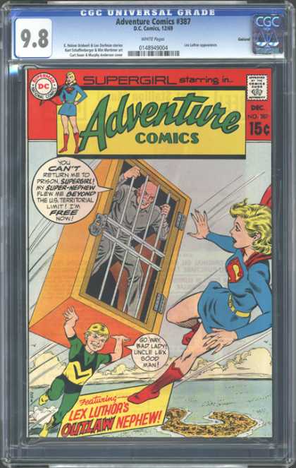 CGC Graded Comics - Adventure Comics #387 (CGC) - Adventure Comics - Supergirl - Featuring Lex Luthors Outlaw Nephew - Jail Cell - Lex Luthor