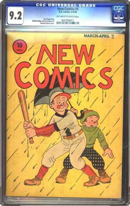 CGC Graded Comics - New Comics #4 (CGC) - Rain - Umbrella - Baseball - Bat - Sport