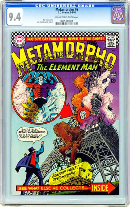 CGC Graded Comics - Metamorpho #6 (CGC) - Metamorpho - Element Man - Bonjoor Paree - Eiffel Tower - Explosion