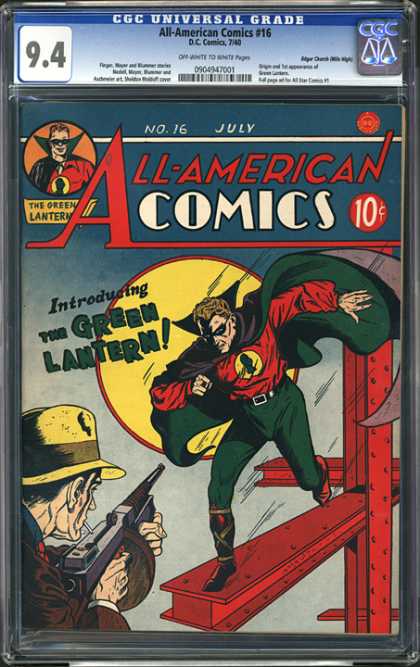 CGC Graded Comics - All-American Comics #16 (CGC) - All American Comics - Number 16 - The Green Lantern - July - 10 Cents