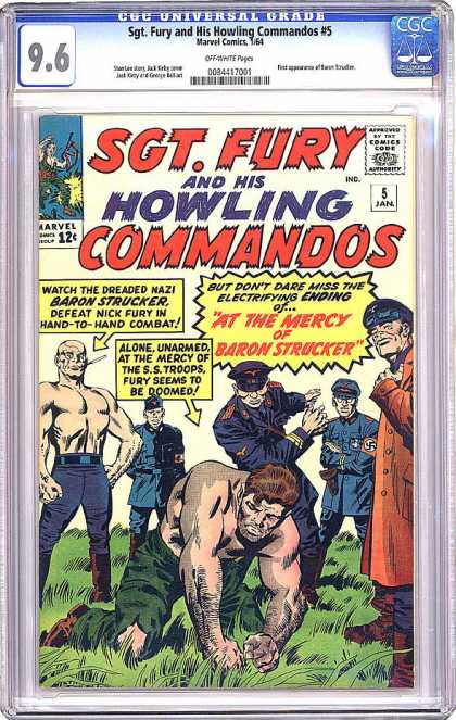 CGC Graded Comics - Sgt. Fury and His Howling Commandos #5 (CGC) - Sgt Fury - Howling Commandos - Baron Strucker - Grass - Nazi