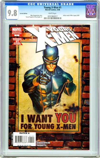 CGC Graded Comics - Young X-Men #1 (CGC) - Young X-men - Marvel - I Want You - Rated A - Guggenheim