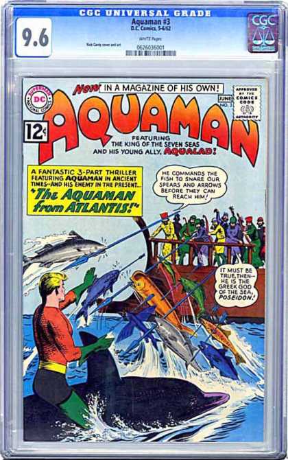 CGC Graded Comics - Aquaman #3 (CGC) - Aquaman - Aqualad - Aquaman From Atlantis - Poseidon - Aquaman 3