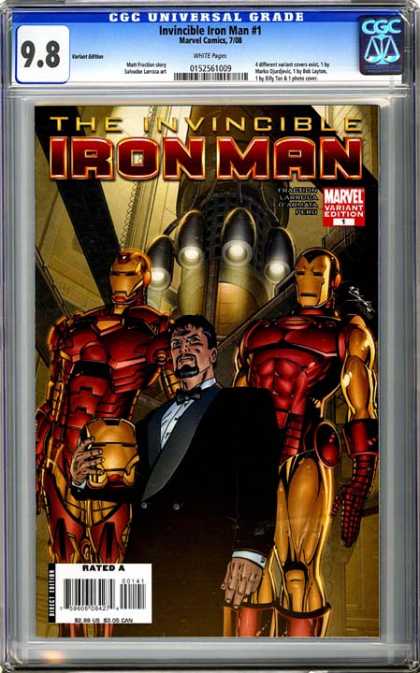 CGC Graded Comics - Invincible Iron Man #1 (CGC) - Iron Man - Marvel - Tuxedo - Beard - Superhero