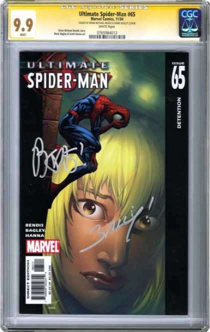 CGC Graded Comics - Ultimate Spider-Man #65 (CGC) - 99 - Graded - Ultimate Spider-man - Detention - Signed