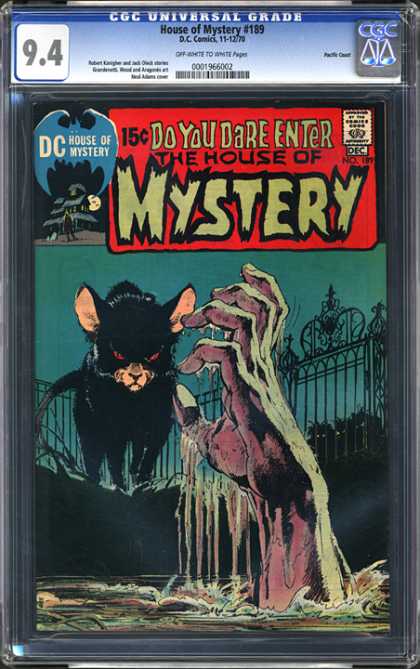 CGC Graded Comics - House of Mystery #189 (CGC) - Dc - House Of Mystery - Do You Dare Enter - Hand - Swamp