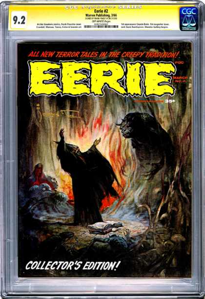 CGC Graded Comics - Eerie #2 (CGC) - All New Terror Tales - Creepy Tradition - Fire - Horned Monster - Wizard
