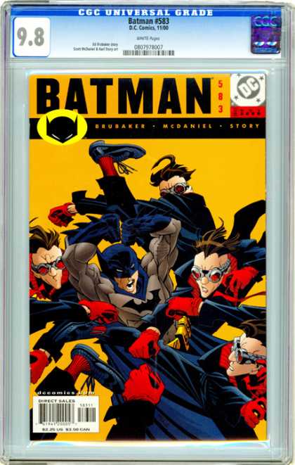 CGC Graded Comics - Batman #583 (CGC) - Fighting - Clones - Dark Knight - Red Gloves - Gang