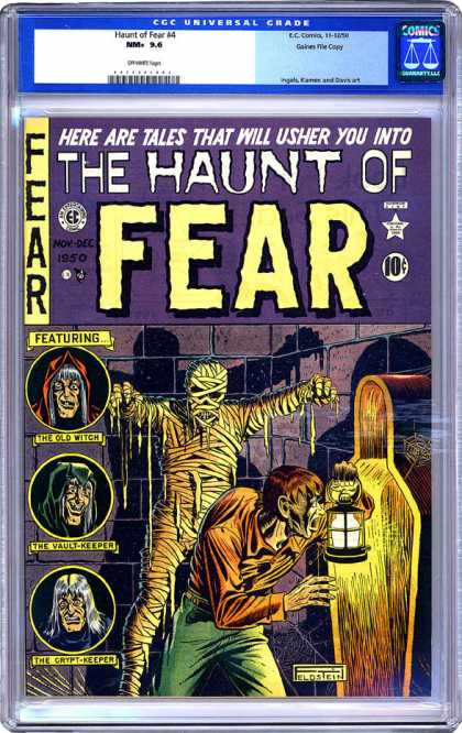 CGC Graded Comics - Haunt of Fear #4 (CGC) - A Mummy - Hunchback - Lantern - Coffin - Shadows