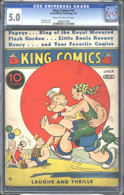 CGC Graded Comics - King Comics #16 (CGC) - King Comics - Little Annie Rooney - Popeye - Flash Gordon - Henry