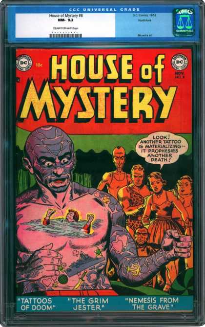 CGC Graded Comics - House of Mystery #8 (CGC) - House Of Mystery - Tattoo Prophesies Of Death - Tattoos Of Doom - The Grim Jester - Nemesis From The Grave