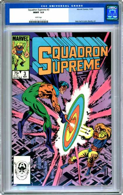 CGC Graded Comics - Squadron Supreme #3 (CGC) - Squadron Supreme - City - Marvel - Fighting - Rainbow Light