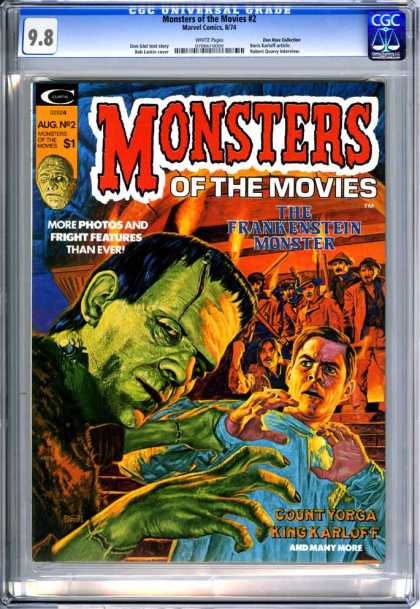 CGC Graded Comics - Monsters of the Movies #2 (CGC) - Monsters - Aug N 2 - Man - Frankenstein - Countyorga King Karloff