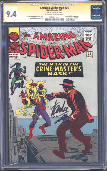 CGC Graded Comics - Amazing Spider-Man #26 (CGC) - Green Goblin - Amazing Spider-man - Marvel Comics - The Man In The Crime Masters Mask - Signed