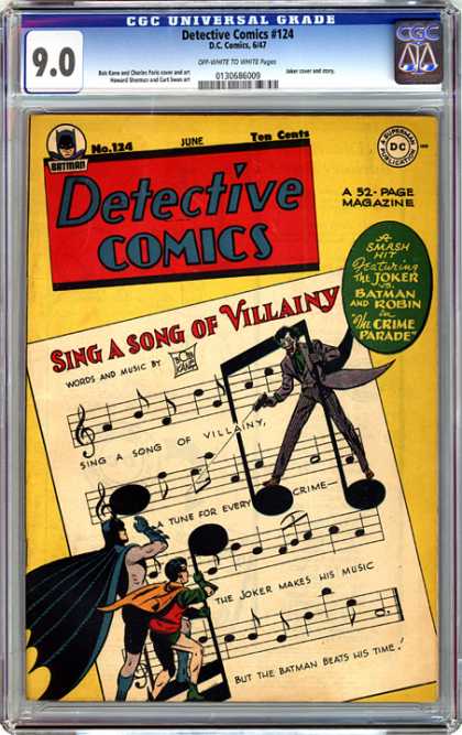 CGC Graded Comics - Detective Comics #124 (CGC) - Joker - Magazine - Cents - Ten - Robin