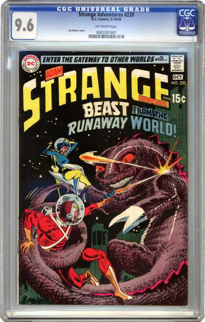 CGC Graded Comics - Strange Adventures #220 (CGC) - Adam Strange - Beast - Runaway World - Space - Gateway