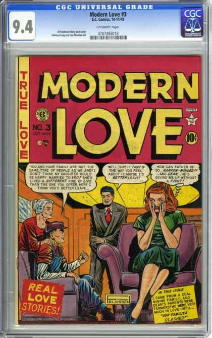 CGC Graded Comics - Modern Love #3 (CGC) - Women - Men - Room - Sofa - Chair