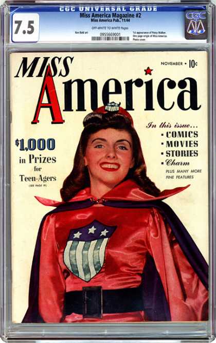 CGC Graded Comics - Miss America Magazine #2 (CGC) - Miss America - Prizes For Teen-agers - Woman Dressed As Superhero - Feature Articles - Comics