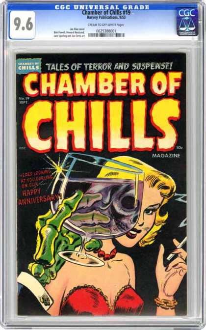 CGC Graded Comics - Chamber of Chills #19 (CGC) - Terror - Zombie - Skeleton - Glass - Cigarette
