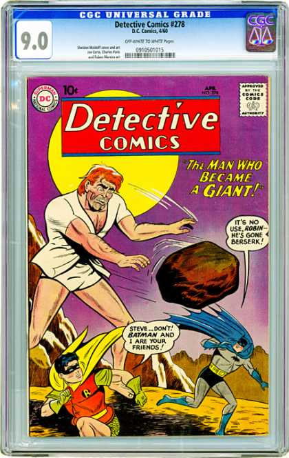 CGC Graded Comics - Detective Comics #278 (CGC) - Batman - Robin - Giant - Rock - Circle