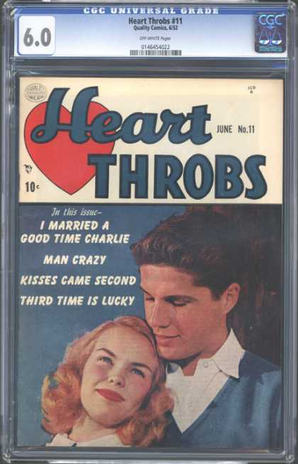 CGC Graded Comics - Heart Throbs #11 (CGC) - Man - Woman - Married - Sweet - Heart